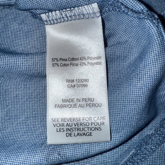 Travis Mathew Blue Floral Print Golf Polo Shirt Medium| 1MS071 Pima Cotton Blend - Picture 11 of 12